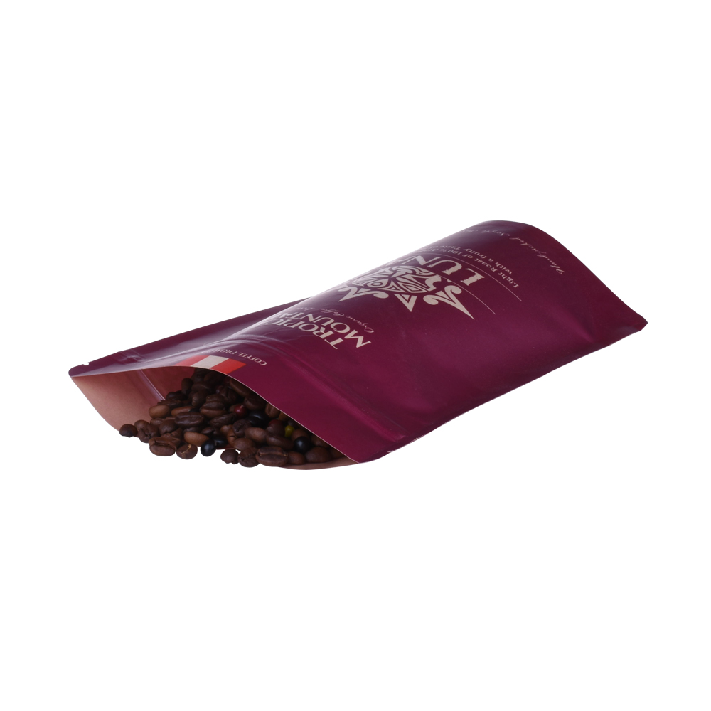 Biodégradable Kraft Paper Stand Up Bags Coffee Pouche