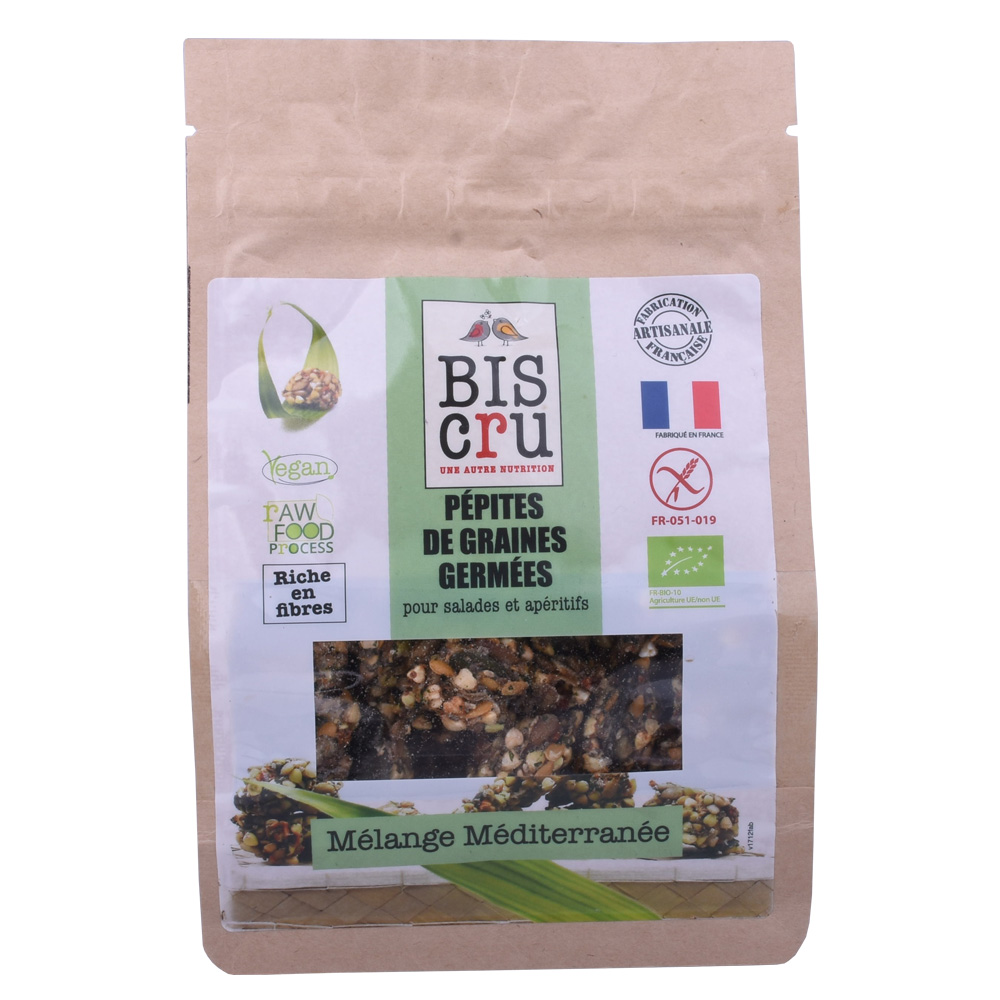 Commerce de gros Eco Friendly Biscuits en papier Kraft Sac Ziplock Pckaging avec fenêtre transparente