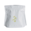 Sachets zip-lock de café debout compostables blancs