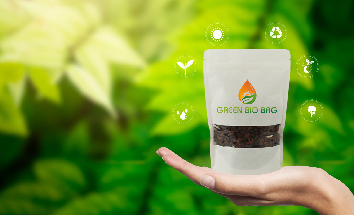 China fabricant compostable &eacute;pices emballage Pouche avec coin rond