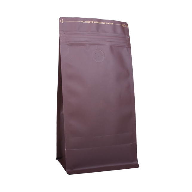 Sac à café en papier Kraft 500g avec soupape pour grain en stock