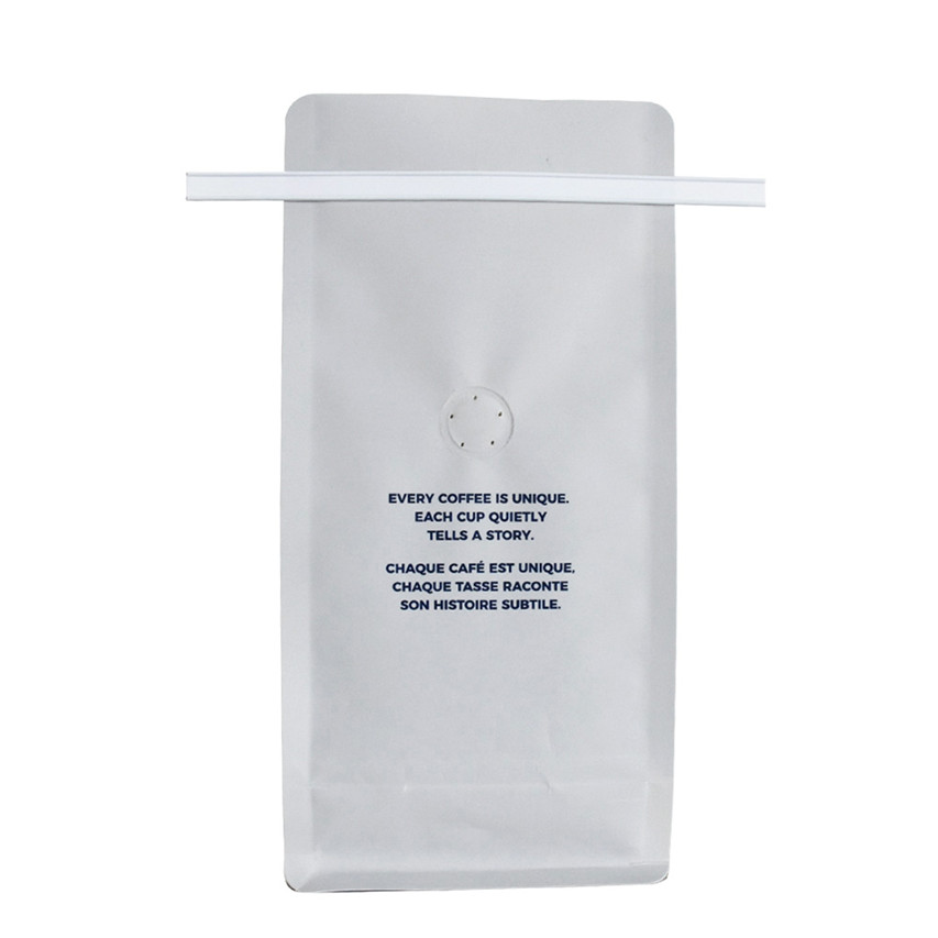 Final fini brillant personnalisé film biodégradable pour emballage sac en papier refermable emballage de café personnalisé