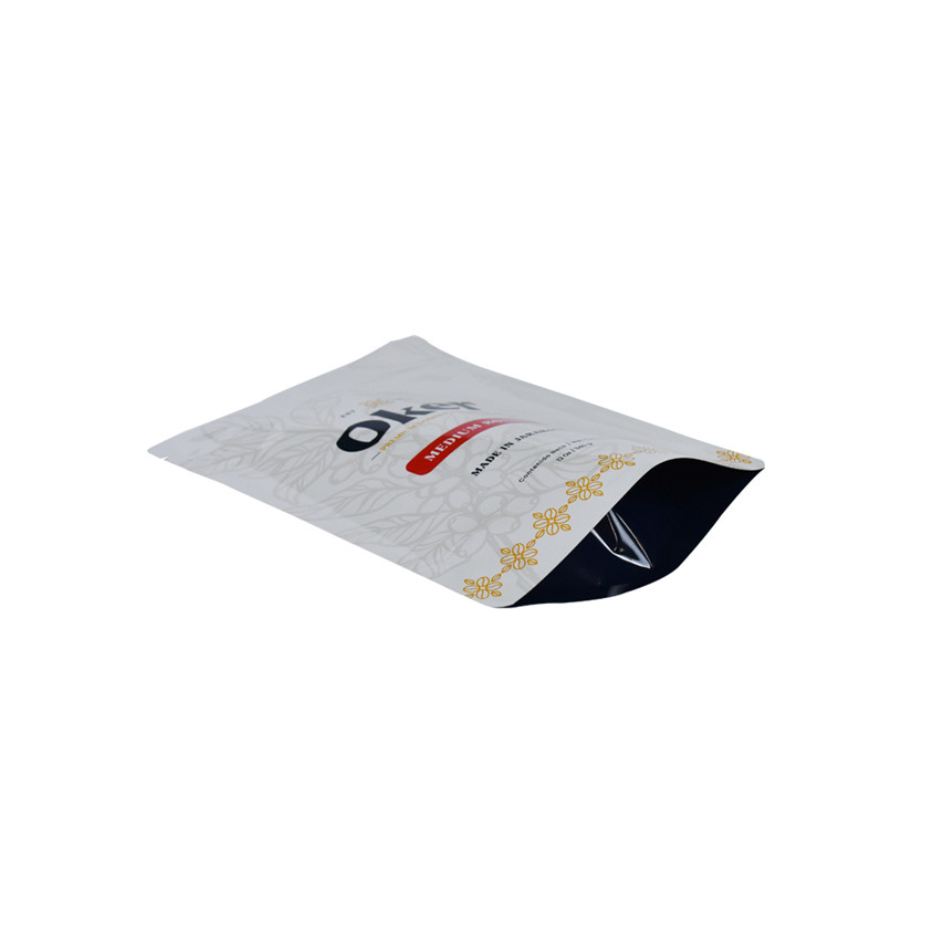 Logo personnalisé recyclé biodégradable stand up sachets douanes sacs emballage de café en gros