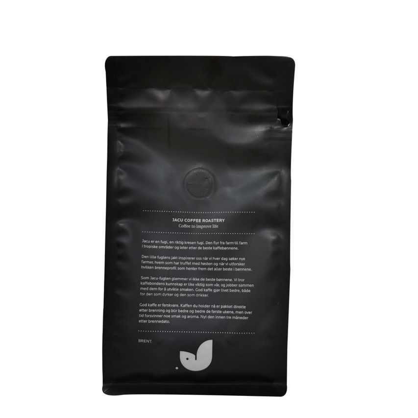 Snacks résistants à l'humidité realabele dans des sacs de douane d'emballage compostables 250g sacs à café