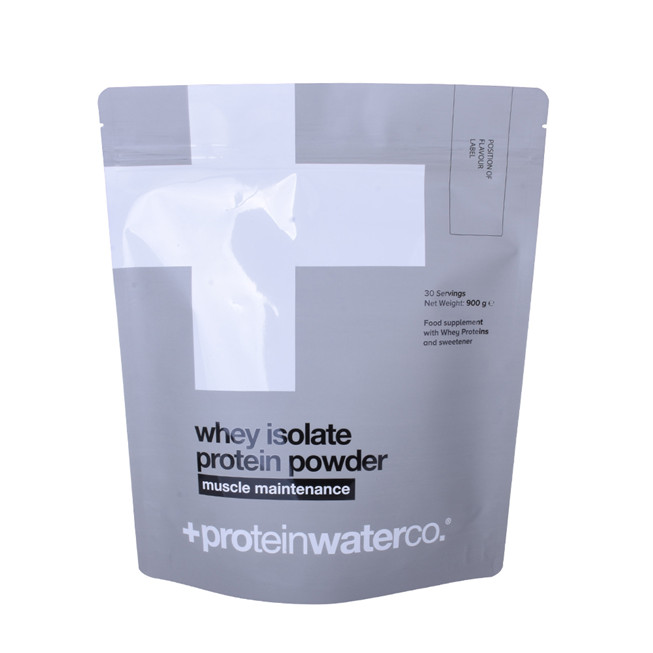 En gros accepte le papier kraft en papier poly gesseted pochet pochet ziplock whey protéin sac