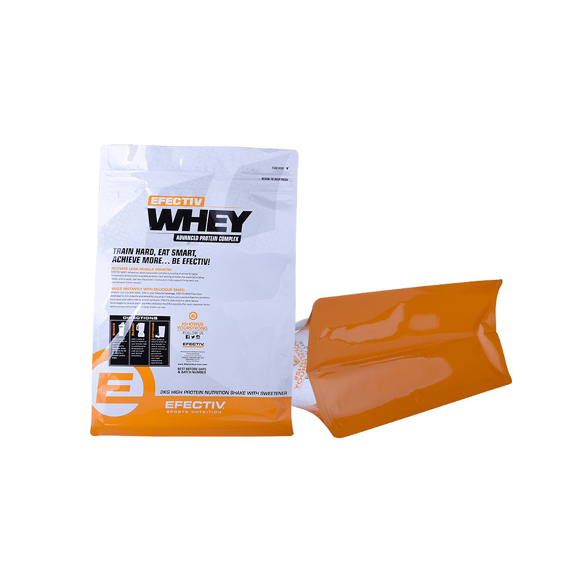 Logo personnalisé FSC Certified Tear Off Zip Whey Protein Popcheclable Recyclable
