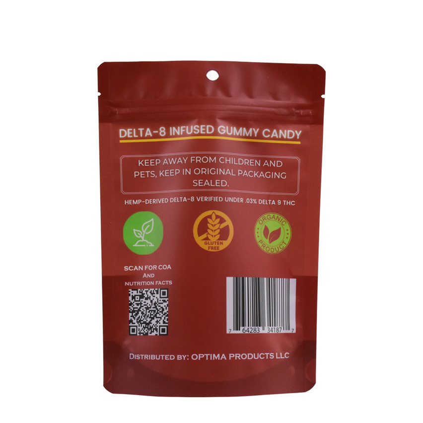 La production personnalisée en plastique recyclable Stand Up Candy Bag Wholesale