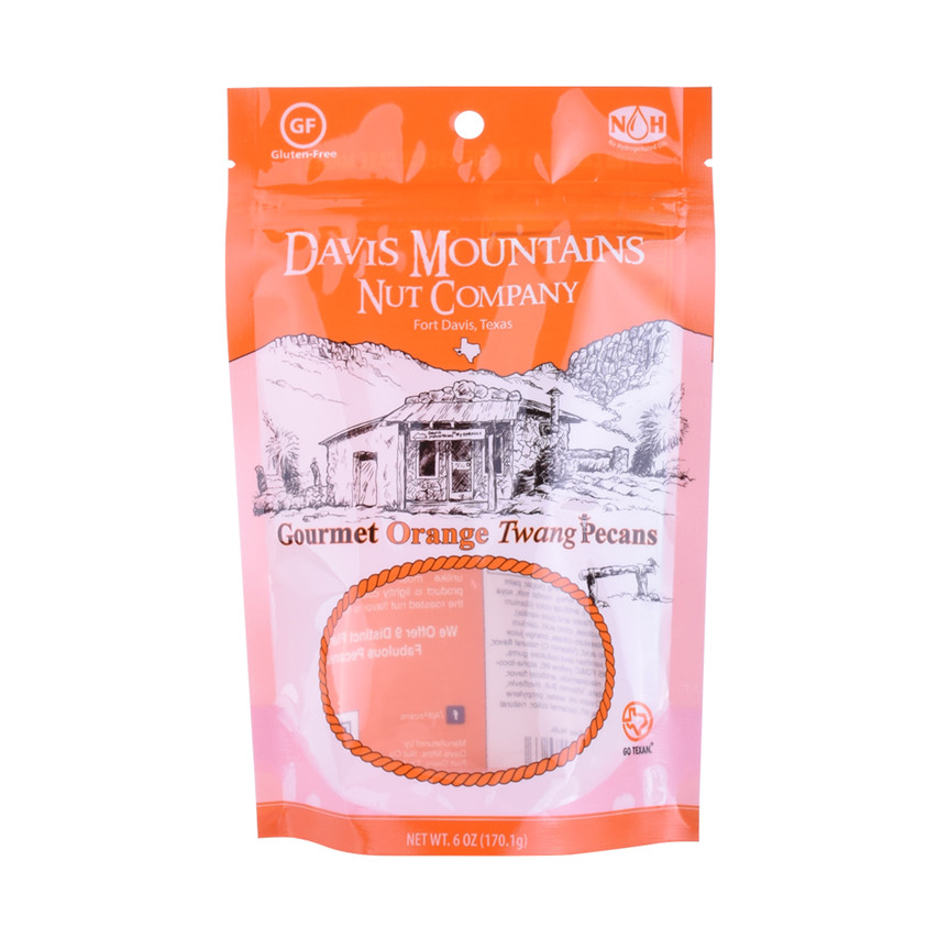 Pouche de support d'impression à décalage bon marché avec fermeture de certification de certification BPI noix de sac