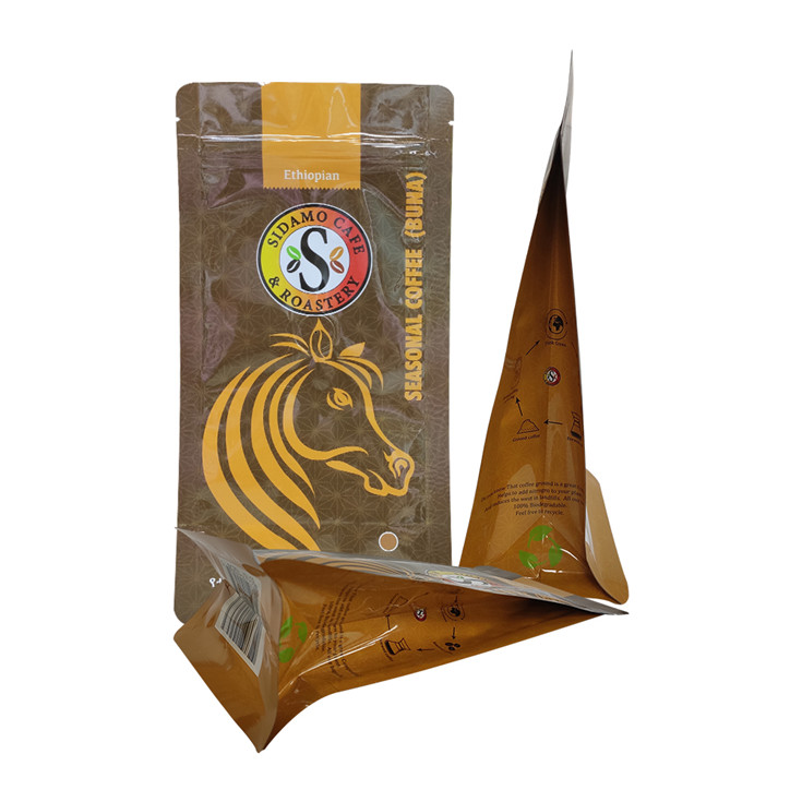 Food Ziplock Renewable Custom Logo Eco Coffee Bag Printing