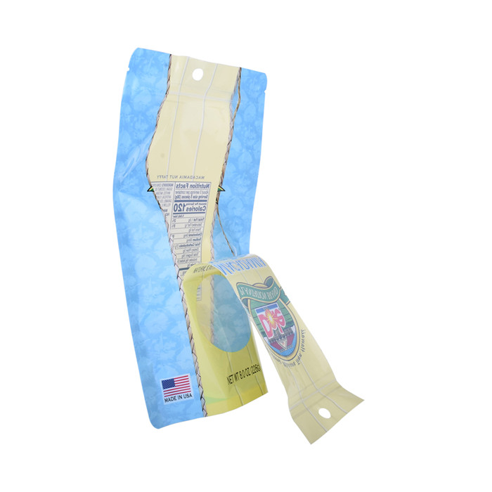 Recyclage Sac à glissière d'emballage de support en plastique pour emballage des noix