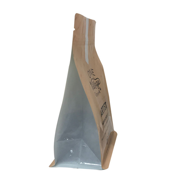 Fashion Matière laminée Kraft Paper Coffee Emballage ziplock durable