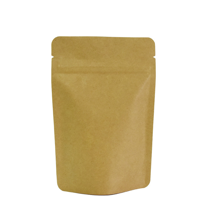 Emballage Eco Sustainable Compostable Standup avec fermeture éclair dans Brown Kraft 