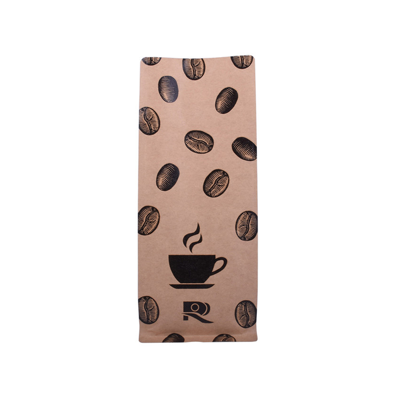 Sacs d'emballage de café à fond plat Conscient Custom Flat Flat