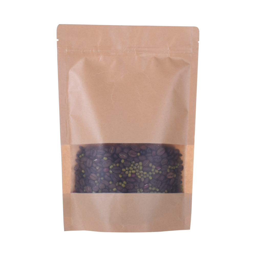 Sacs biodégradables à 100% compost pourboire personnalisé Sac d'emballage avec fenêtre transparente