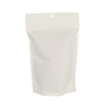 Sacs d'emballage refermables en kraft blanc de 8 onces