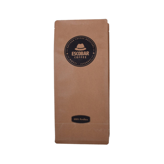 Matières organiques Sac à café 16oz biosourcé avec fond de boîte