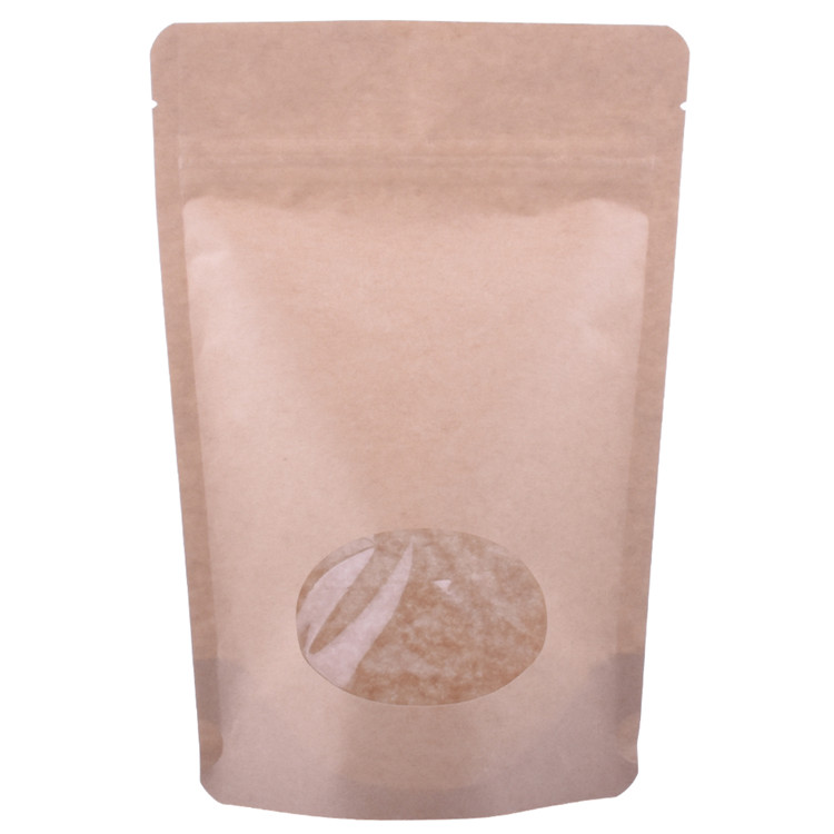 Vente chaude de sachets de thé compostables en papier kraft avec fenêtres