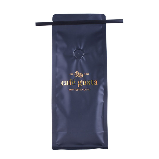 Impression noire de sacs de café thermoscellés avec valve Royaume-Uni