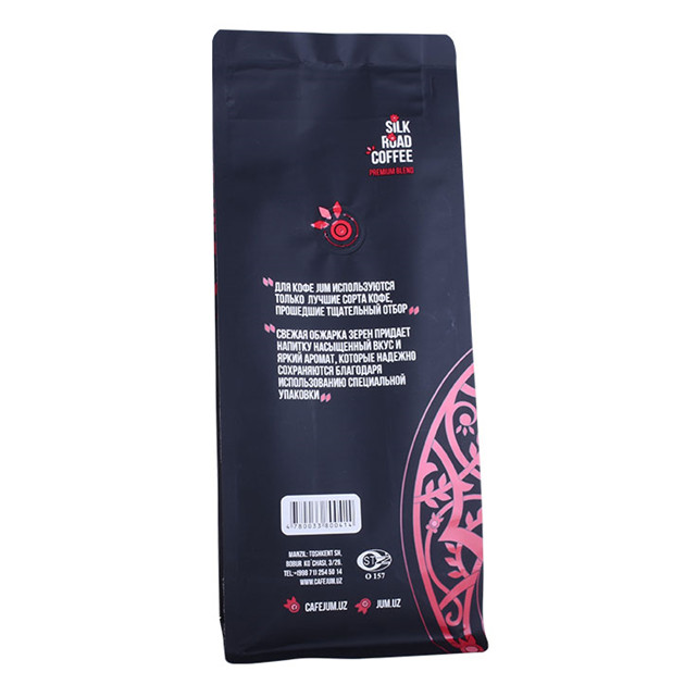 Production personnalisée Matte Black Can Coffee Sacs Sacs PLA recyclés Sacs à ziplock Mylar Clear