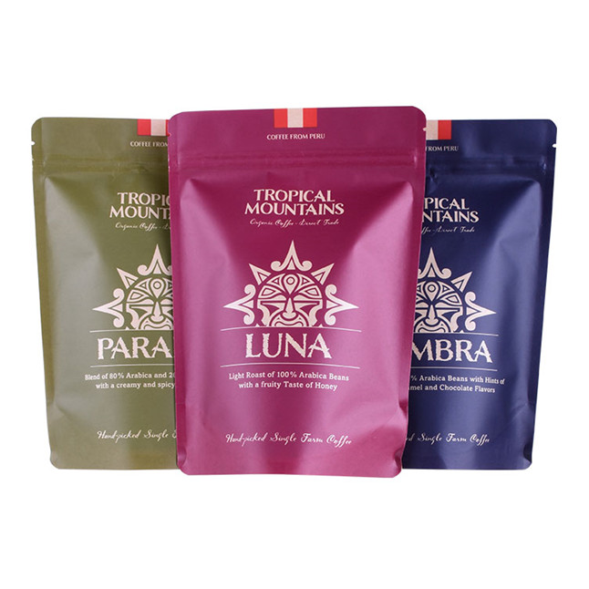 Venture claire en gros sac en plastique transparent emballage Stoker Coffee Powder Powder Packing Bag