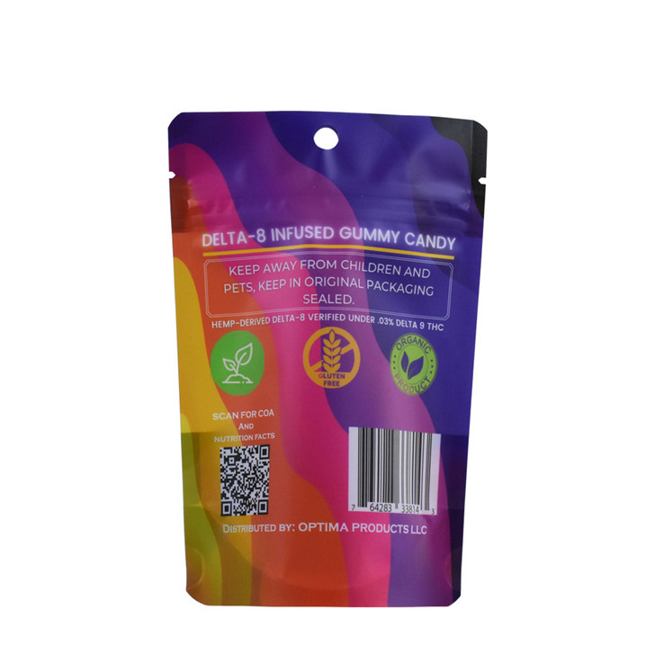 Conception de conception de qualité alimentaire Sac ziplock en plastique avec poignée en aluminium Stand Up Pouch Pouch Plastic Sac Food Grade