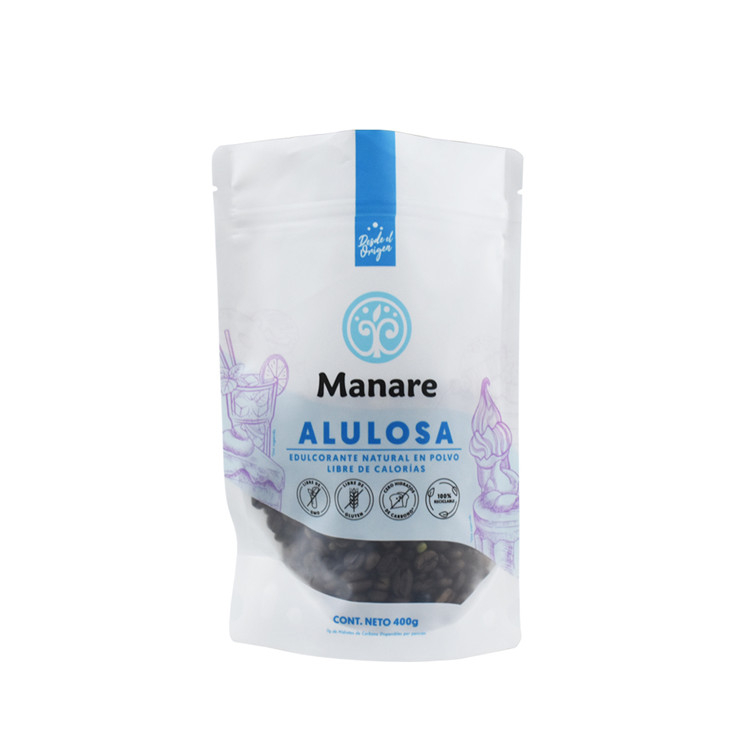 Fenêtre d'épreuve d'humidité pliable Ariman d'amidon à base biodégradable en papier kraft stand up Food Plastic Emmacking Sac