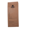 Sac à café en papier ziplock à fond plat avec logo personnalisé en gros