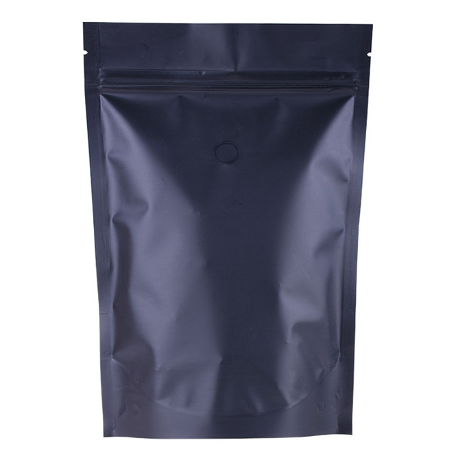 Sacs d'emballage à café rôti noir Dypack avec valve