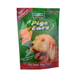 Production personnalisée Eco Zipper Plastic Stand Up Pet Food Sacs China Fournisseur