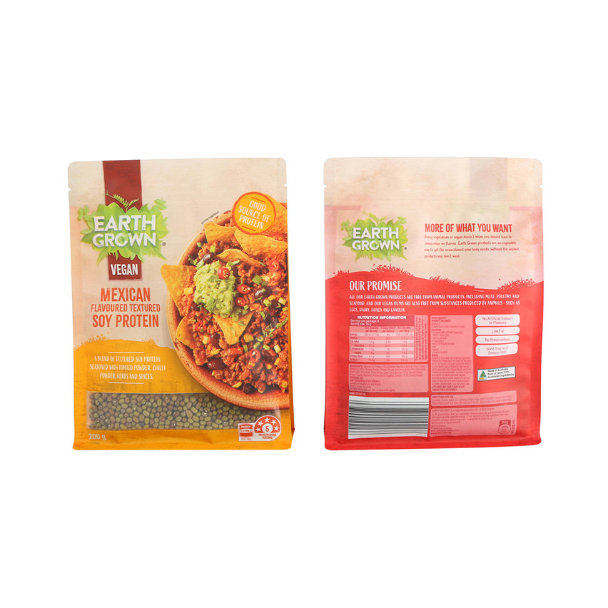 Impression colorée Ziplock Flat Bottom Food Sac en gros