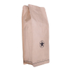 Logo personnalisé Zip Lock Flat Bottom Kraft Paper Coffee Bag Wholesale