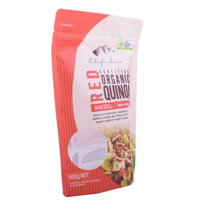 Sac de nourriture à chaleur personnalisée Sac à fermeture éclair de fermeture à glissière laminée avec une fenêtre ovale