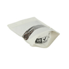 100 matériaux en papier kraft blanc biodégradable stand up emballage avec fenêtre transparente