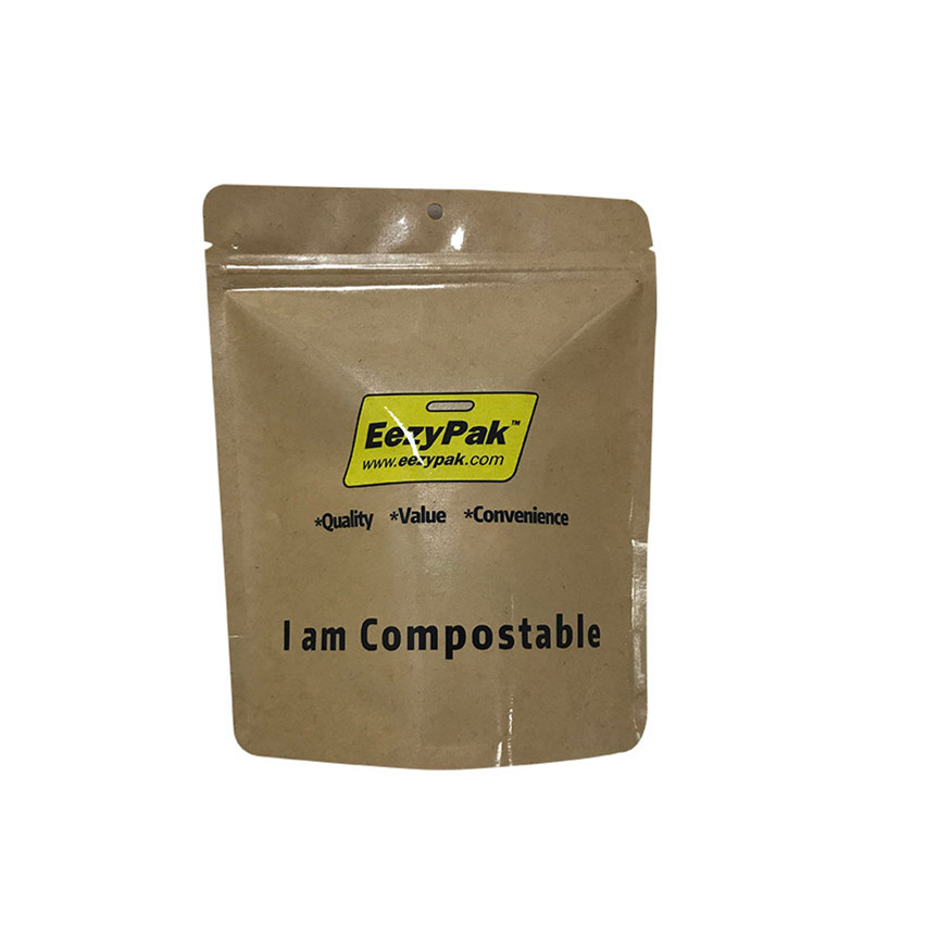 Impression de gravure compostable de haute qualité Sac en papier kraft