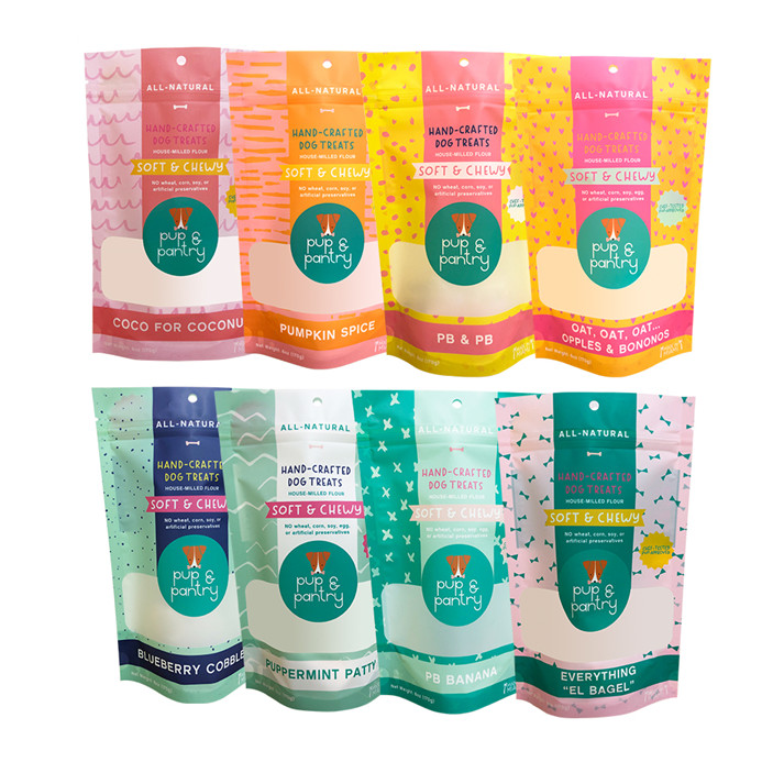 Standup Dog Food Emballage Eco Friendly Biodegradable Emballage Pouche de nourriture pour animaux de compagnie avec fermeture éclair