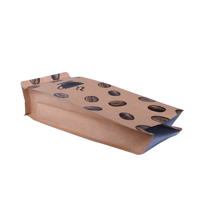 Sacs d'emballage de café à fond plat Conscient Custom Flat Flat