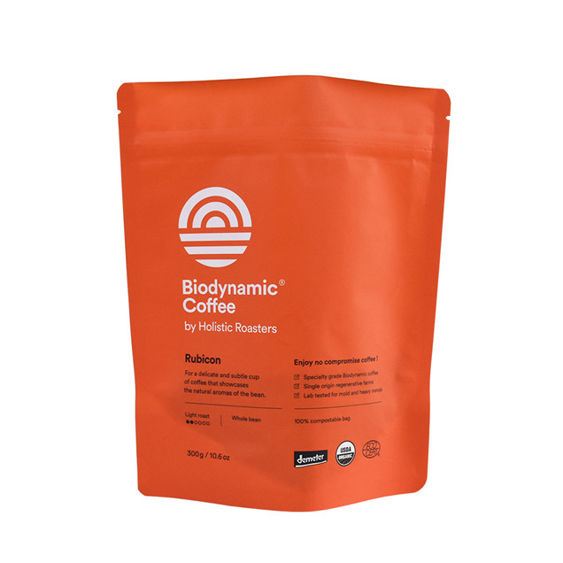 Production personnalisée Eco Friendly Biodegradable Kraft Paper Food Ziplock Packaging Pouching