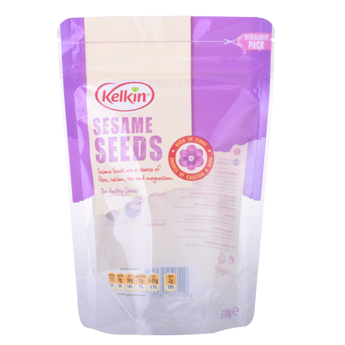 Conception créative imprimée personnalisée k-seal petits sacs en plastique transparent avec fermeture éclair