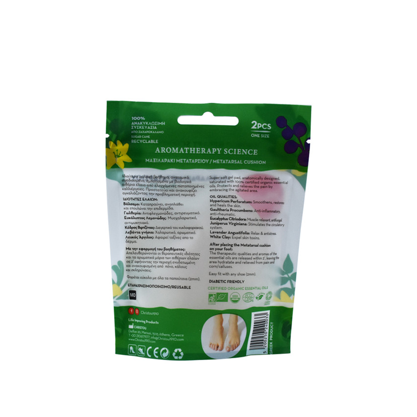 Compostable biodégradable personnalisé imprimé stand up foot casse sachet en gros