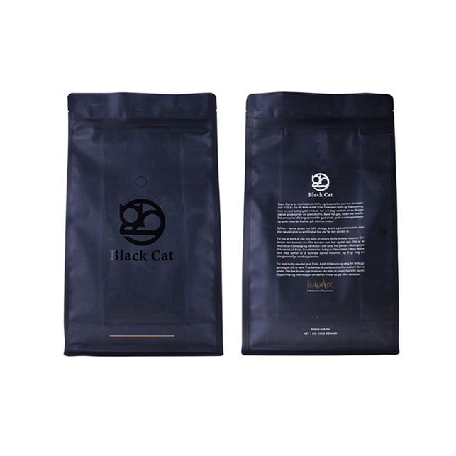 Emballage debout de 500g de café recyclé avec fond de boîte