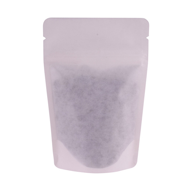 Compostable White Kraft Coffee Ziplock Bag Dypack Biobed