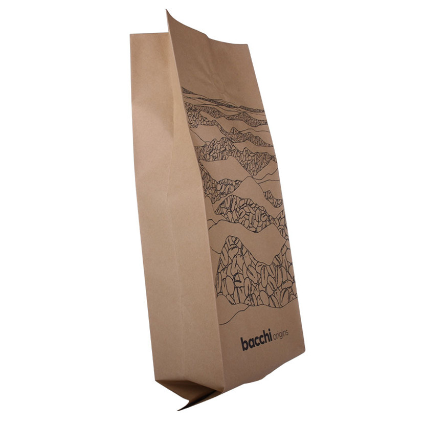 Recycler le sac d'emballage de café en papier kraft en gros sac en gros