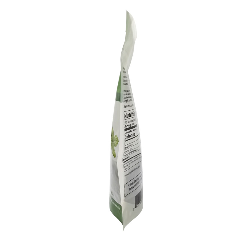 Sachet de thé vert pyramide biodégradable avec fermeture éclair
