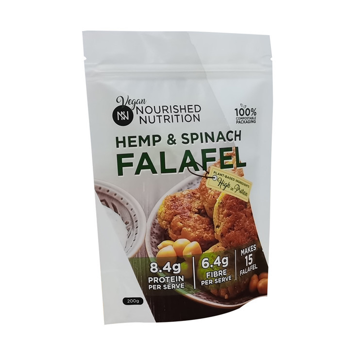 Sac de Dypack biodégradable à imprimé personnalisé avec encoche pour nourriture