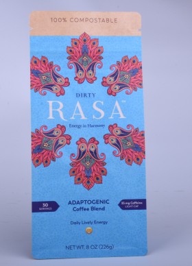 Compostic Café sur personnage Café à fond carré Cadre Kraft Sac Fraterre de sacs de Chine