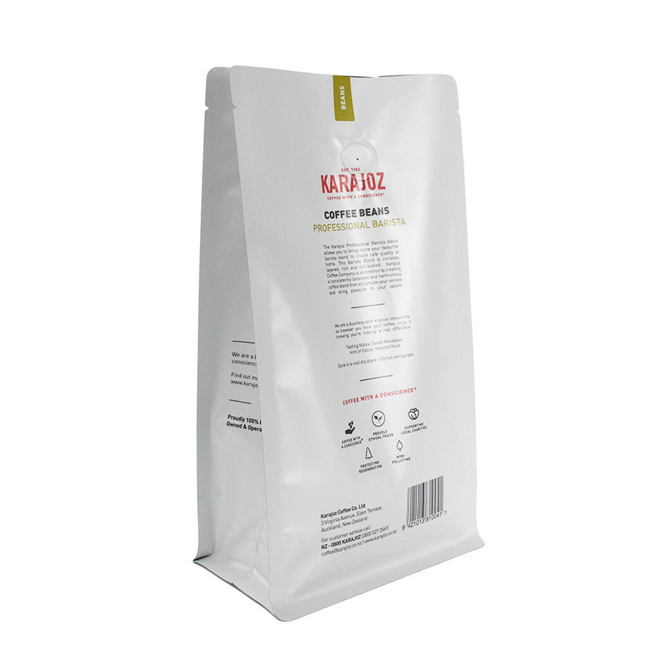 Sac de café de café en gros 250g côté gesset pochette de café avec soupape 