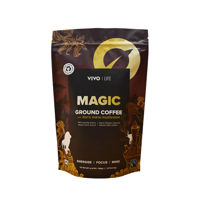 Foil compostable Haut Barrière Stand Up Coffee Bag 