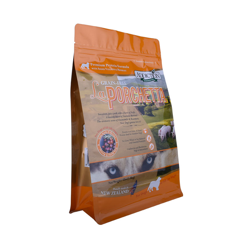 Les matériaux stratifiés ont adapté le sac imperméable aux besoins du client de Pacakging de nourriture de chat de catégorie comestible