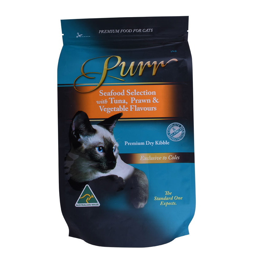 Sac de nourriture chat avec fermeture &agrave; glissi&egrave;re