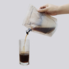 Pochette de filtre à manches réutilisable pour café et thé avec bec verseur